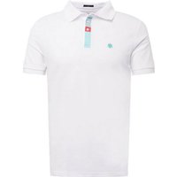 Mavi Poloshirt Polo Tee White dezente blaue Knopfleiste von mavi