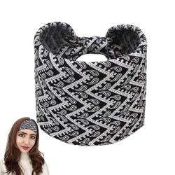 mawma Böhmisches Stirnband | Bedrucktes breites Bandana-Stirnband,Modische elastische Stretch-Haarbänder, Workout-Kopftuch für Valentinstag, Geburtstag von mawma