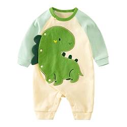 maxToonrain Baby Kleidung Einteiler Outfit Nachtwäsche Langarm Strampler für 0-18 Monate Säugling Kleinkind Jungen und Mädchen, Dinosaurier (Grün), 50 von maxToonrain