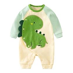 maxToonrain Baby Kleidung Einteiler Outfit Nachtwäsche Langarm Strampler für 0-18 Monate Säugling Kleinkind Jungen und Mädchen, Dinosaurier (Grün), 74 von maxToonrain