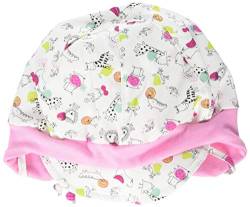 maximo Baby-Mädchen Schildmütze, Jerseybund Mütze, Mehrfarbig (Weiss-Dark Pink-Kl. Tiere 11), 43 von maximo