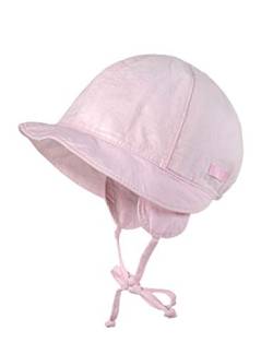 maximo Baby-Mädchen Stoffmütze Hut, zartrosa-weiße Punkte, 45 von maximo