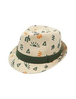 maximo Desert Icons Trilby Kinderhut Sommerhut Sonnenhut Strohhut (51 cm - beige-grün) von maximo