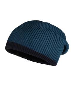 maximo Kids Boy-Wendebeanie Rippen Made in Germany Reversible 51/-53 Dunkelmarine/Sailor Blue von maximo