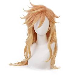 Anime-Cosplay-Perücke Douma Perücke für Männer und Frauen Orange Lange Haare Haare für Halloween, Karneval, Kostümparty mit gratis Perückenkappe von maysuwell