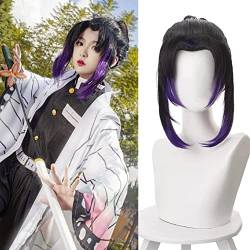 Anime-Cosplay-Perücke Kochou Shinobu 1# Perücke für Männer und Frauen Lila Gerade Haare für Halloween, Karneval, Kostümparty mit gratis Perückenkappe von maysuwell