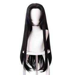 Anime-Cosplay-Perücke Kochou kanae 1# Perücke für Männer und Frauen Schwarz Lange Haare Haare für Halloween, Karneval, Kostümparty mit gratis Perückenkappe von maysuwell