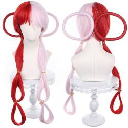 Anime Uta ONE PIECE Cosplay Perücke Langes rotes und rosa Haar mit hitzebeständigem synthetischem Stoff für Frauen Halloween Cosplay Party von maysuwell