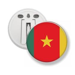 Button 58 MM - Flagge Kamerun, 58mm, Kunststoff von mcliving
