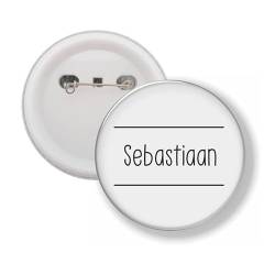 Button Mit Stift 58 MM - Sebastian, 58mm, Kunststoff von mcliving