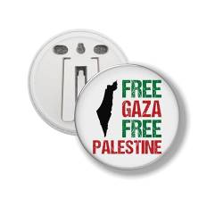 Button with Clip - Free Gaza Free Pal?stina von mcliving