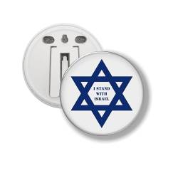 Knopf mit Clip - I Stand With Israel von mcliving