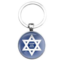 Schlüsselanhänger Glas - I Stand With Israel von mcliving