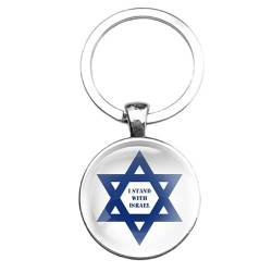 Schlüsselanhänger Glas - I Stand With Israel von mcliving