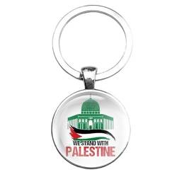 Schlüsselanhänger Glas - Wir stehen mit Palästina von mcliving