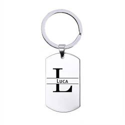 Schlüsselanhänger mit Namen - Luca - Edelstahl, silberfarben von mcliving