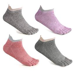 Meaiguo Zehensocken No Show Baumwolle Low Cut Five Finger Socken Athletic for Women von meaiguo