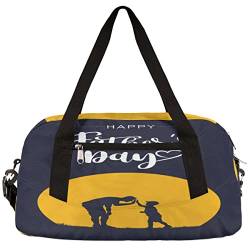 Happy Father's Day Dad With Boy Kids Overnighter Duffle Bag for Boys Girls Teen Dance Bag Sport Gym Bags Carry On Travel Weekender Bag for School Practice Gymnastic Ballett von meathur