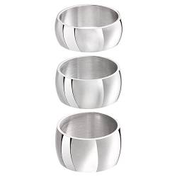 meditoys · Ring aus Edelstahl für Damen und Herren · Bandring 10 mm breit · Silber poliert Größe: 50 (15.9) von meditoys