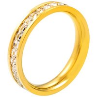 meditoys Fingerring Ring aus Edelstahl für Damen · Edelstahlring mit funkelnden Kristal von meditoys