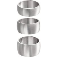 meditoys Fingerring Ring aus Edelstahl für Damen und Herren · Bandring 10 mm breit · Silber matt/Gebürstet von meditoys