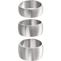 meditoys Fingerring Ring aus Edelstahl für Damen und Herren · Bandring 12 mm breit · Silber matt/Gebürstet von meditoys