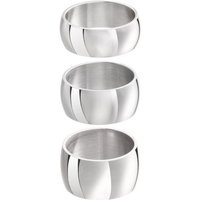 meditoys Fingerring Ring aus Edelstahl für Damen und Herren · Bandring 8 mm breit · Silber poliert von meditoys