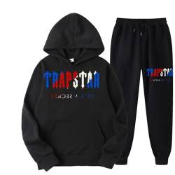 Men's and Women's Trapstar London Sportswear, Trapstar Two-Piece Sportswear Hoodie for Men and Women with Letter Print + Sports Trousers,RD,XL von meec