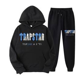 meec Sportswear Trapstar London Tracksuit Jogging Suit Pullover Hooded Jacket, Unisex Sportswear, Trousers Hoodie Autumn Winter Hoodie + Pants Set,RD,M von meec