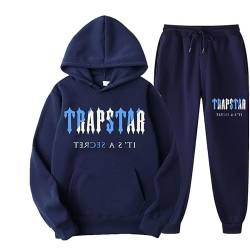 meec Sportswear Trapstar London Tracksuit Jogging Suit Pullover Hooded Jacket + Trousers Hoodie Autumn Winter Hoodie + Pants Set,Unisex Sportswear,B,XL von meec