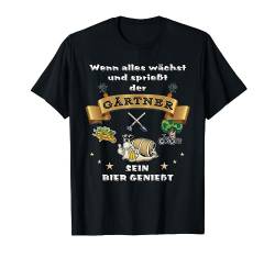 Garten deko Gärtner Bier coole lustige Sprüche Herren T-Shirt von mehr Motive von Lustige Sprüchen für Jung & Alt