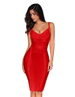 Meilun Damen rayon und gürtel verband bodycon-partei-kleid mittel wein von meilun