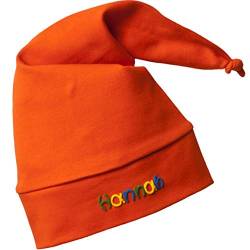 mein-name Zipfelmütze Kindermütze Kinder Haube Personalisierte Mütze für Junge Mädchen Kinder Kinderhaube nit Zipfel, Farbe:orange von mein-name