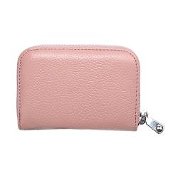 meiodtion Geldbörse Portemonnaie Damen Klein Herbst Männer Und Frauen Brieftaschen Große Kapazität Zipper Orgel Design Einfarbig Einfache Stil Geldbeutel Kartenetui Damen (Pink One Size) von meiodtion