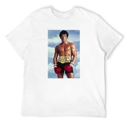 Rocky Mens Mens T Shirt 100% Cotton - Balboa Cool Graphic Boxing Top Birthday Gift Dad Fan White XL von meiyan