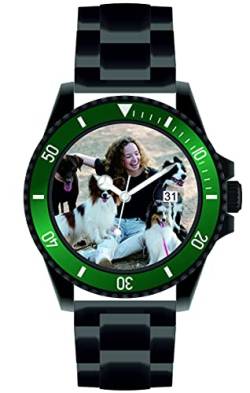 memories Uhr mit Foto personalisierte Uhr mit Bild 40mm Edelstahl Armband Made in Germany von memories