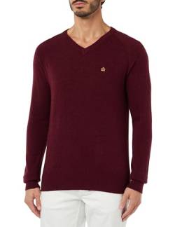 Merc Herren Conrad Wool Blend Sweater Pullover, Burgunderrot, Medium von merc