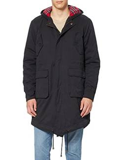 Merc of London Herren, Parka, Mantel, Tobias, Noir (Noir), XX-Large (Herstellergröße: XXL) von merc