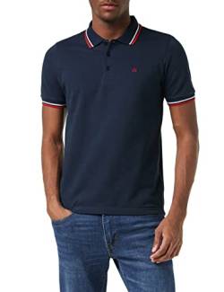 Merc of London Herren, Poloshirt, CARD, Polo Shirt, Blau (Navy/Red), S von merc