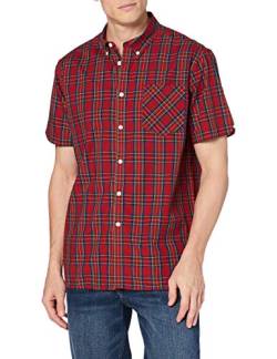 Merc of London Herren Mack, Shirt, Short Sleeve Smoking Hemd, Rot-Rouge (Stewart Red), Medium von merc