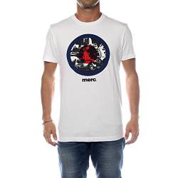 Merc of London Herren T-Shirt GRANVILLE, T-Shirt, Blanc (White), Large (Herstellergröße: L) von merc