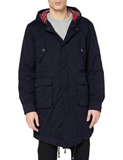 Merc of London Herren Tobias Parka Mantel, Blau (Navy), XX-Large (Herstellergröße: XXL) von merc