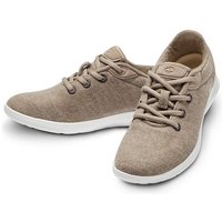 merinos - merinoshoes.de Bequeme Damen Lace- Up, Sportschuhe Sneaker atmungsaktive beige Schuhe aus weicher Merinowolle von merinos - merinoshoes.de