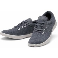 merinos - merinoshoes.de Bequeme Damen Lace- Up, Sportschuhe Sneaker atmungsaktive dunkelgraue Schuhe aus weicher Merinowolle von merinos - merinoshoes.de