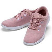 merinos - merinoshoes.de Bequeme Damen Lace- Up, Sportschuhe Sneaker atmungsaktive rosa Schuhe aus weicher Merinowolle von merinos - merinoshoes.de