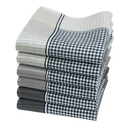 merrysquare - Taschentücher für Herren - Großes Format 40cm x 40cm - 6 Stück - 100% Baumwolle - Modell OLIVER von merrysquare