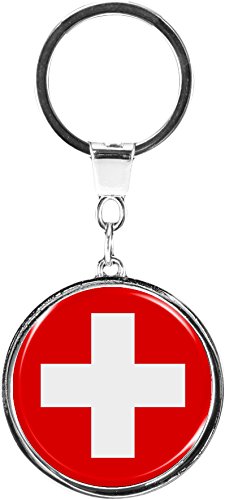 metALUm Schlüsselanhänger aus Metall/Flagge Schweiz / 6610007SJ von metALUm