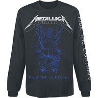 Metallica Langarmshirt - Fade - S bis XXL - für Männer - Größe S - schwarz  - Lizenziertes Merchandise! von metallica