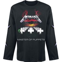 Metallica Langarmshirt - Master Of Puppets - S bis XXL - für Männer - Größe S - schwarz  - Lizenziertes Merchandise! von metallica