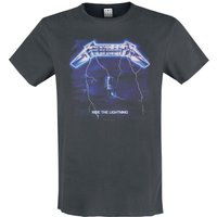 Metallica T-Shirt - Amplified Collection - Ride The Lightning - S bis 3XL - für Männer - Größe M - charcoal  - Lizenziertes Merchandise! von metallica